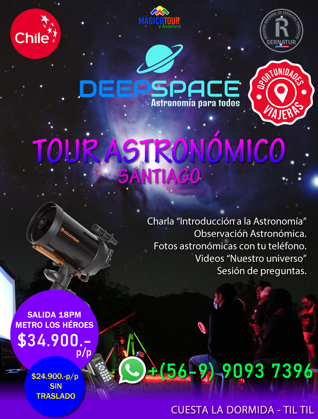 Tour Astronómico en Santiago